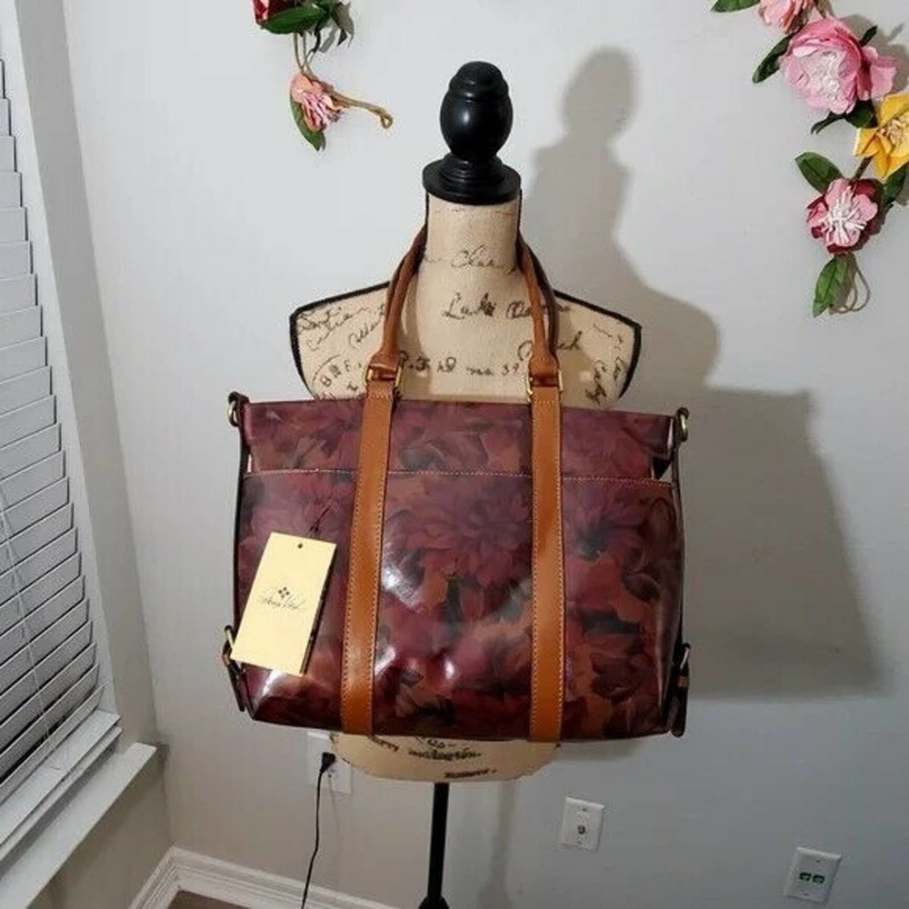 Patricia Nash Carducci English Rustic Mums tote satchel handbag NEW!!!! - Picture 7 of 12